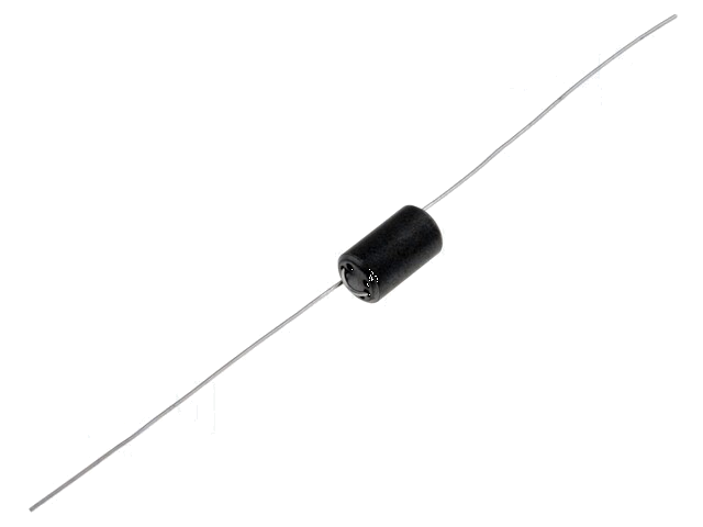Smoorspoel: ferriet; Aantal slagen smoorspoel: 1,5; THT; Ø6x10mm Smoorspoel: ferriet; Aantal slagen smoorspoel: 1,5; THT; Ø6x10mm